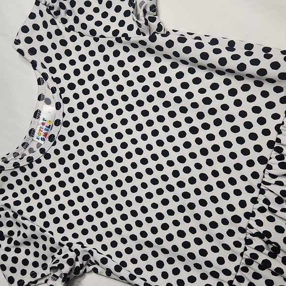 Dot Dot Smile Twirl Dress | Black & White Polka Dot | Size 7 - Picture 5 of 10